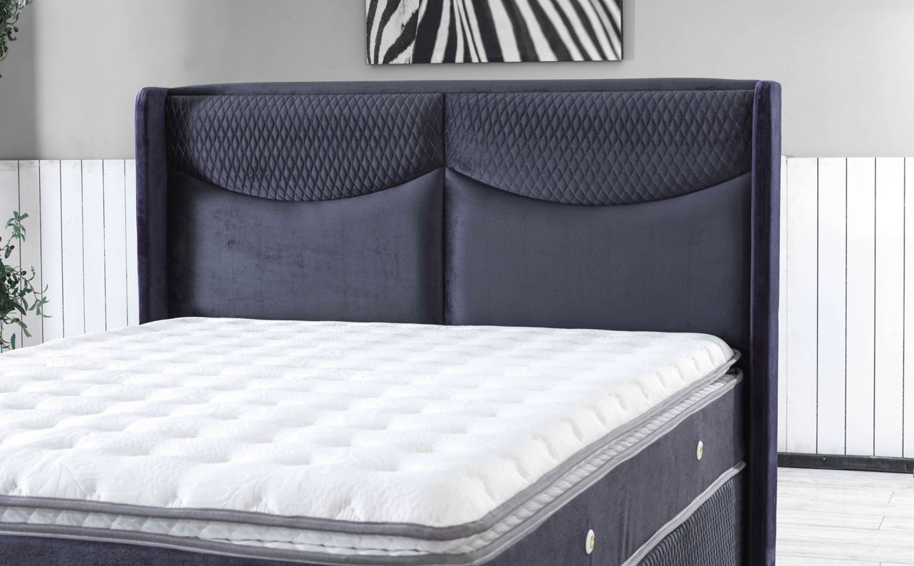 Pat tapițat cu spațiu de depozitare Zara