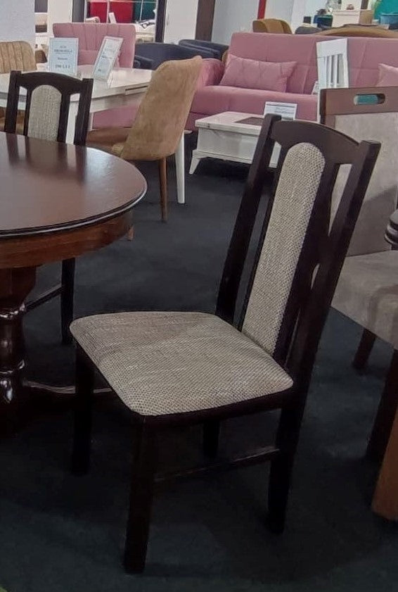 Scaun Boss alb+gri, wenge+cream