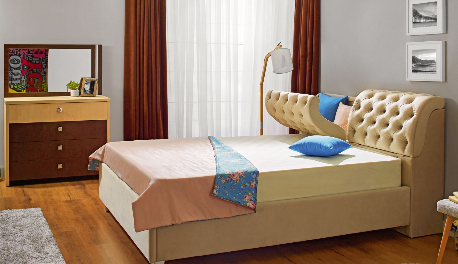 Pat Dayana, pat cu ladă de depozitare