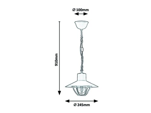 Pendul iluminat exterior Almada 7885