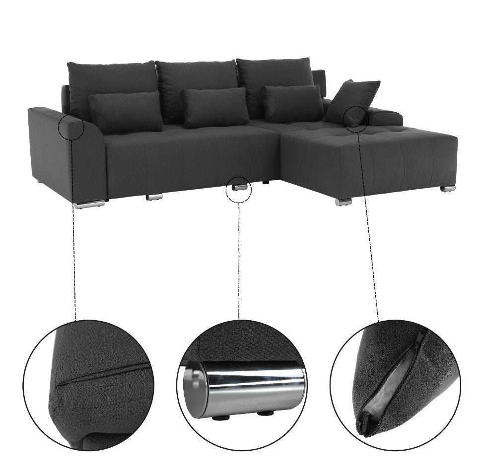 Colțar extensibil cu spațiu de depozitare Devlin