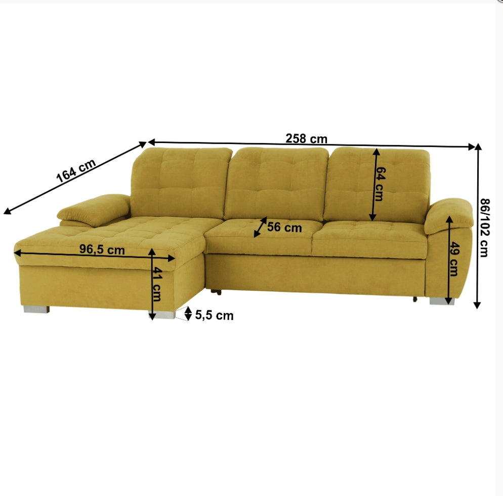 Colțar extensibil cu spațiu de depozitare Evangelin