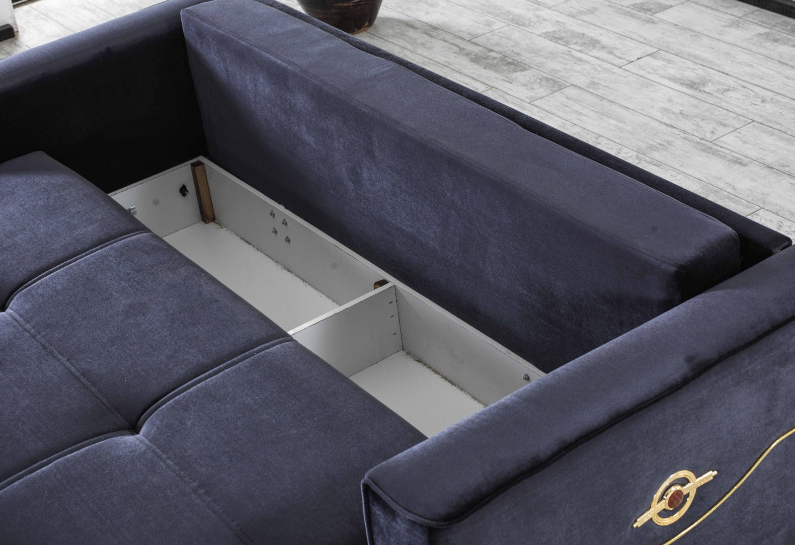 Canapea 3 locuri extensibilă cu spațiu de depozitare Astra