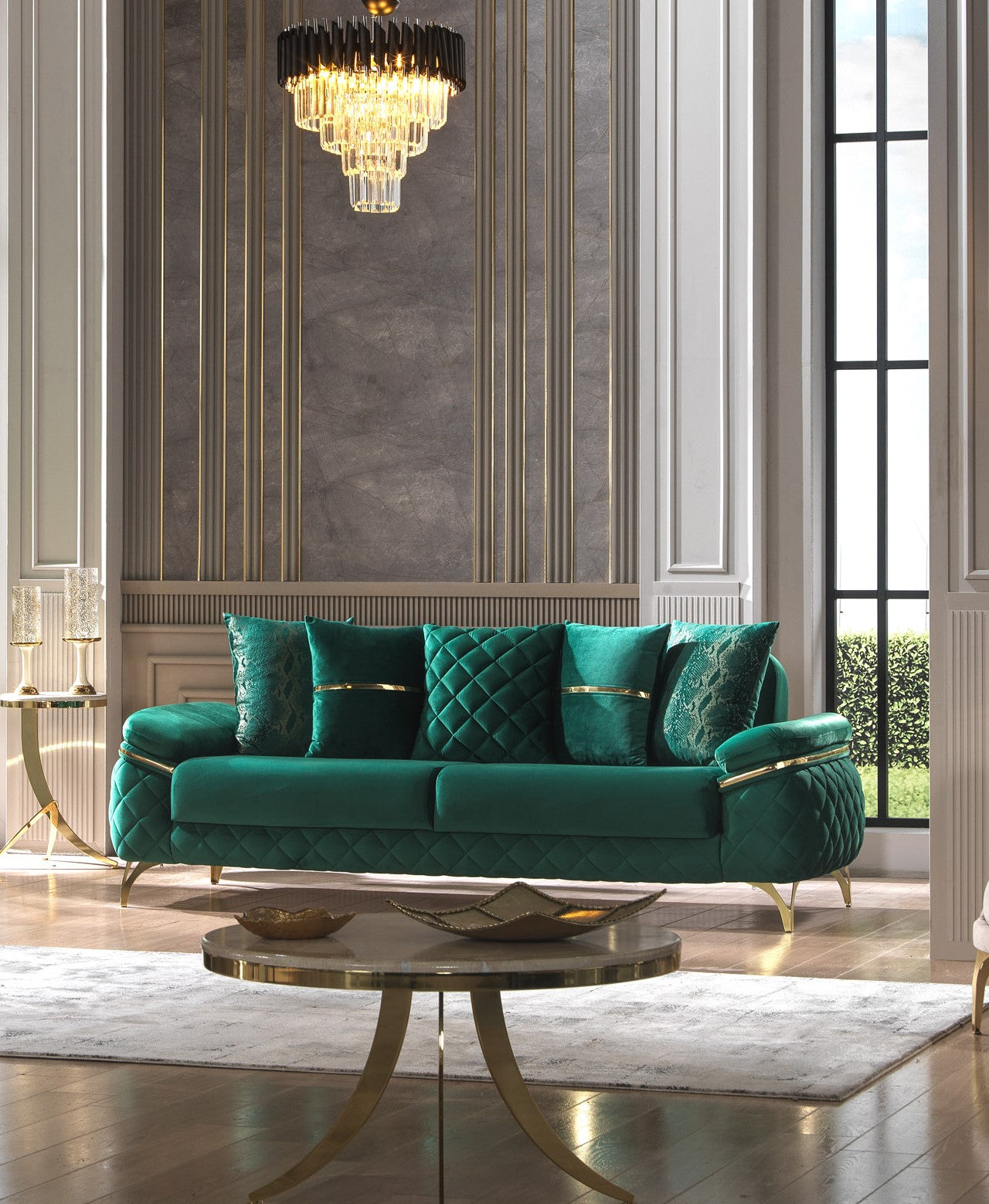 Canapea 3 locuri extensibilă cu spațiu de depozitare Orlando