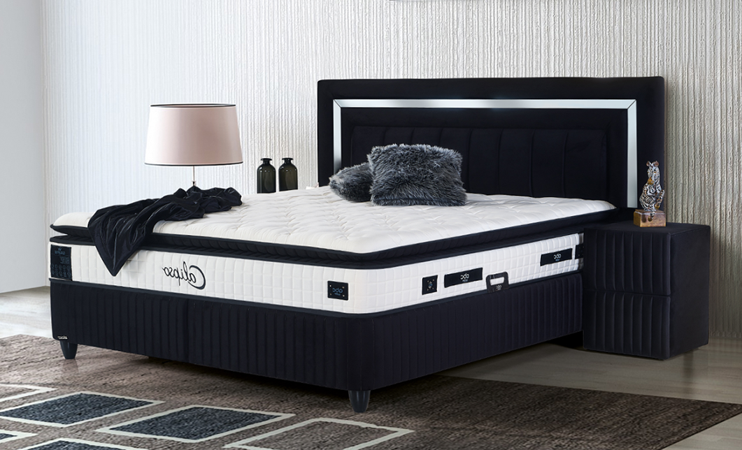 Pat Calipso negru, pat cu spațiu de depozitare