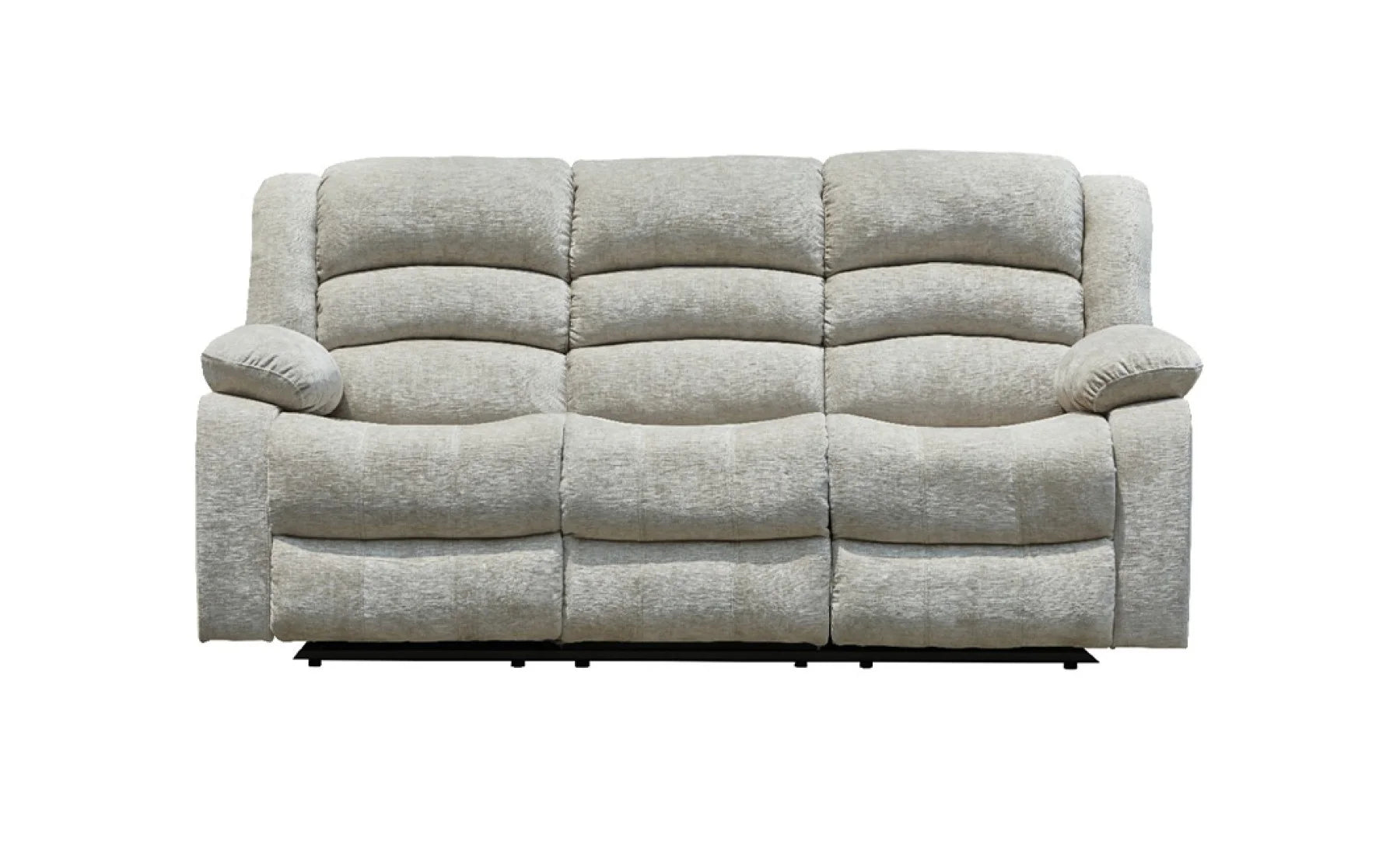 Set canapea cu 2 fotolii, sistem recliner manual Amber , Gri/Bej